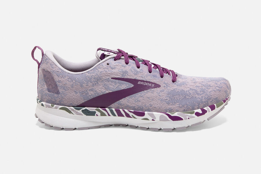 Brooks Running Shoes - Revel 4 Road Womens - Purple/White - YVI-854603